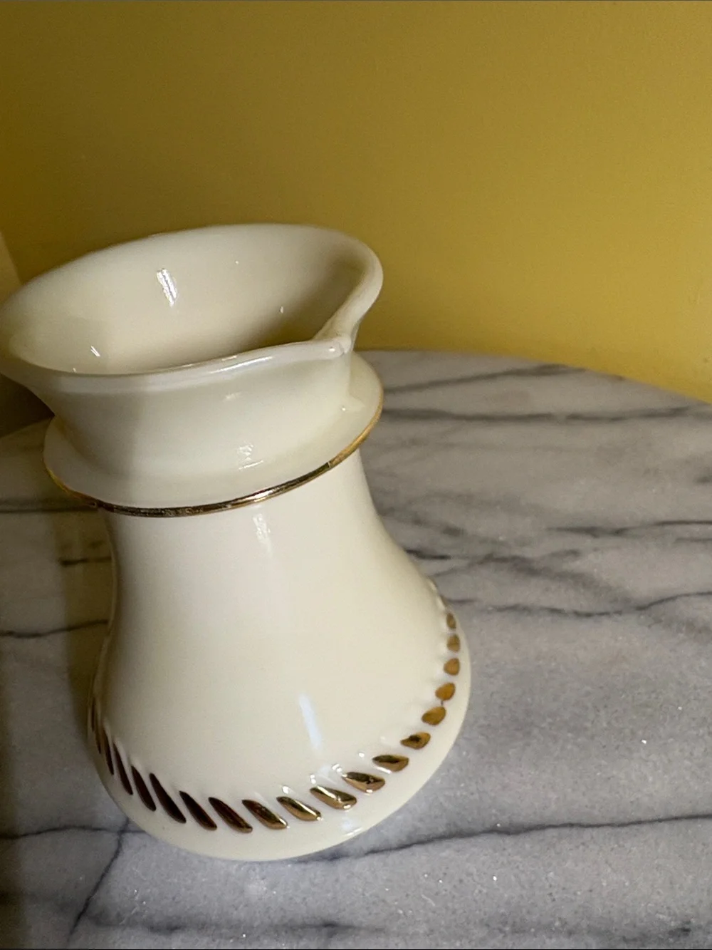 Vintage Wheatonware creamer made from ivory custard glass
